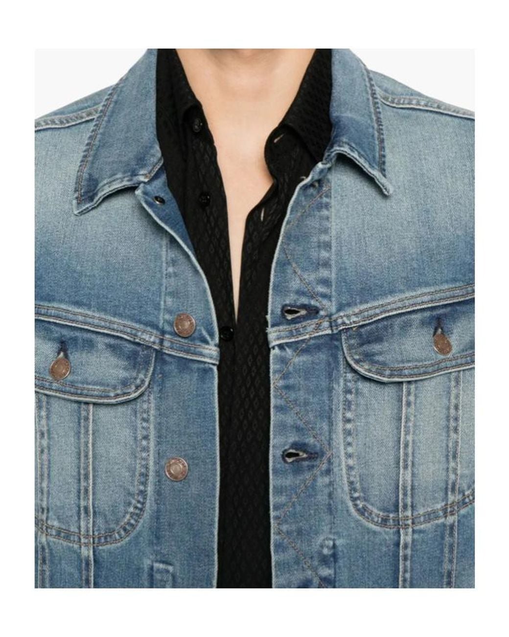 Tom Ford Blue Button-Fastening Denim Jacket for men