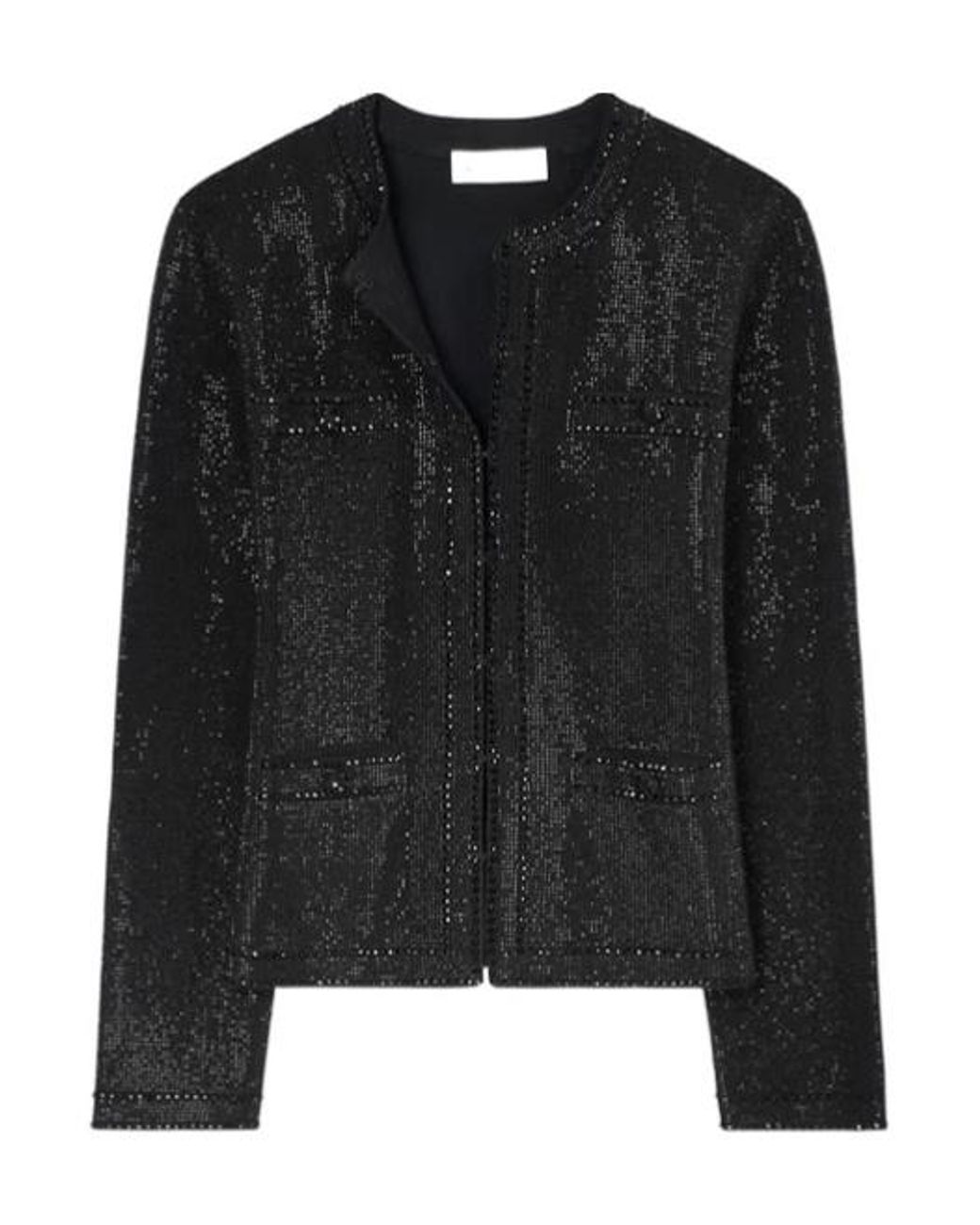 Tory Burch Black Embellished Button-Fastening Sweater