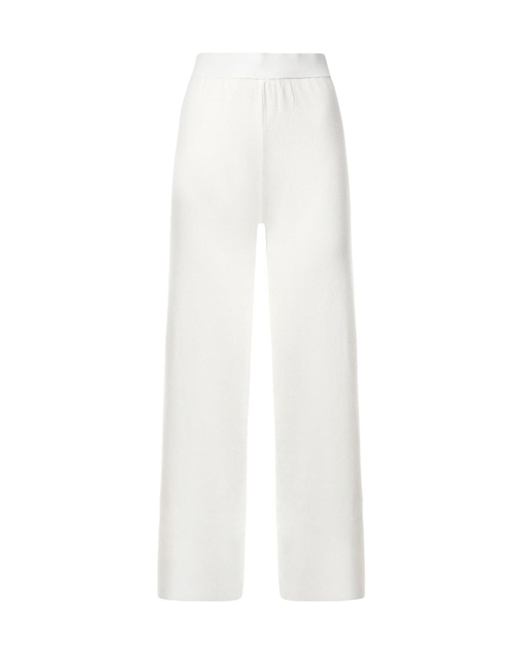 Max Mara White Elastic Waist Casual Pants
