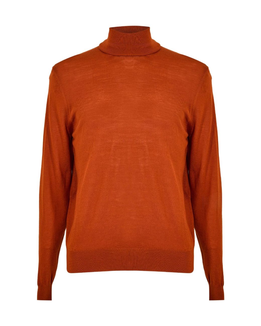 Saint Laurent Orange Solid Color Casual Knit Sweater for men
