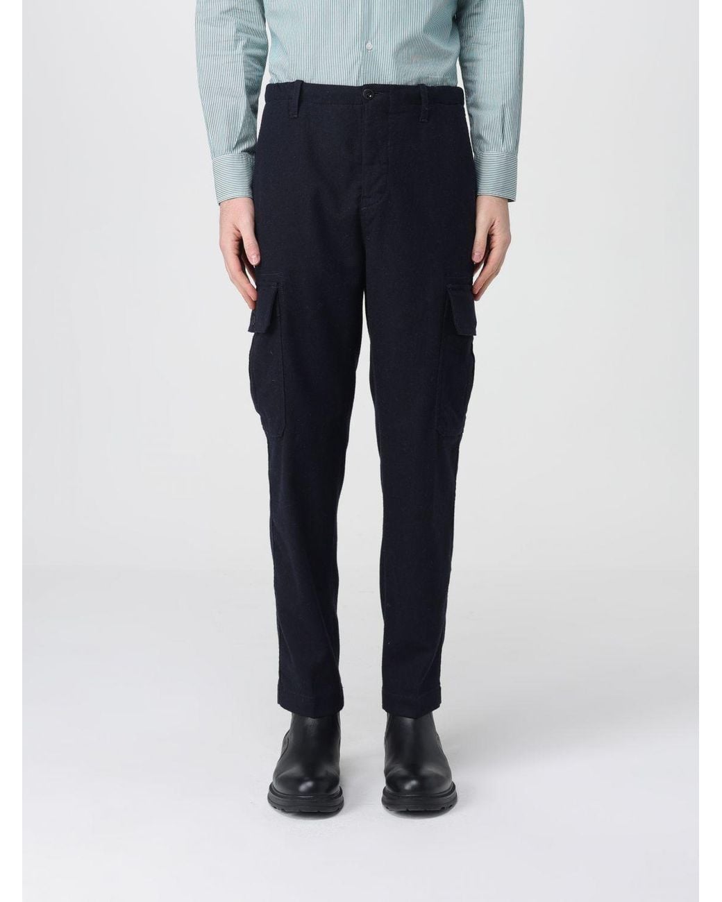 Incotex Black Cargo Trousers for men