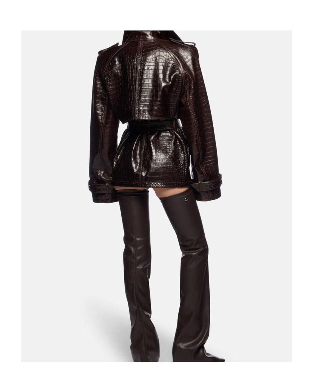 The Attico Black Leather Jacket