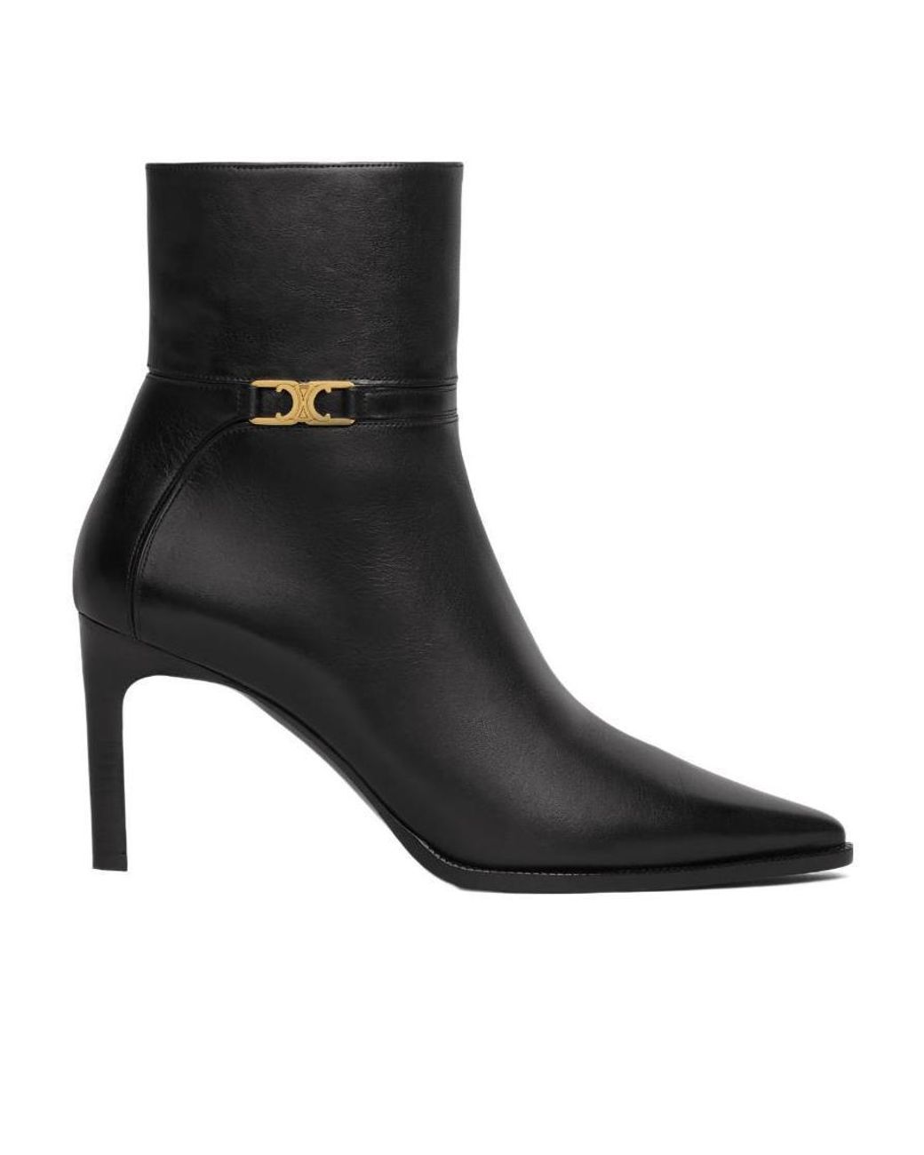 Céline Black Low Boot Triomphe Verneuil