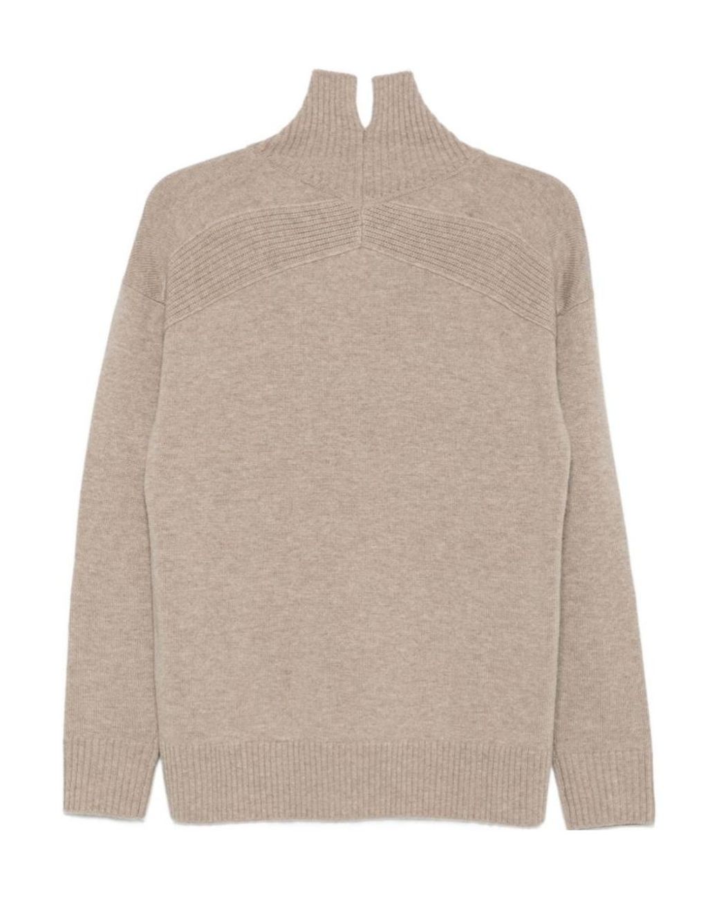 Seventy Natural High-Neck Knitted Sweater