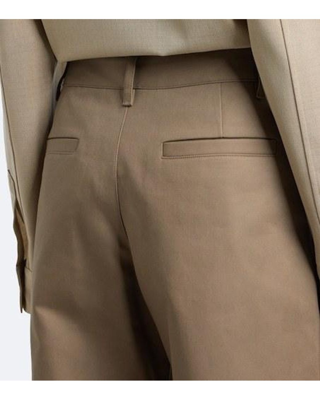 Lemaire Gray Cotton Twill Wide-Leg Pants