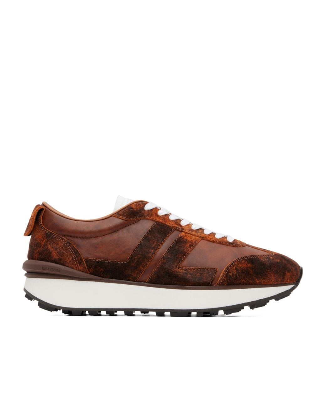 Lanvin Brown Color-Block Sneakers for men
