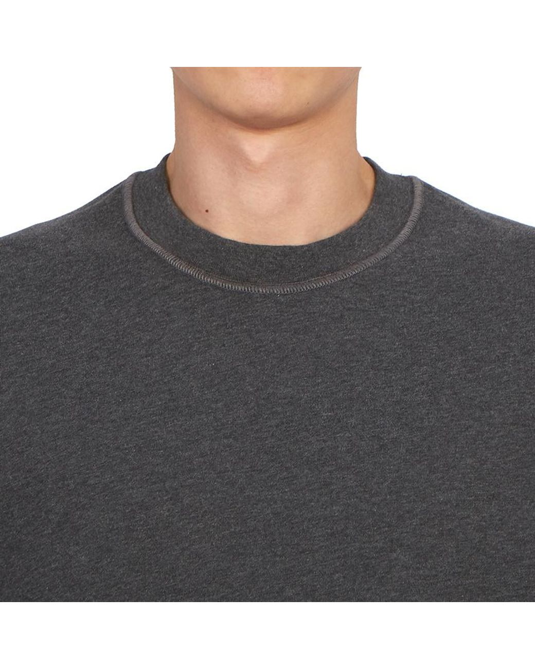 Stone Island Gray Compass-Motif Cotton Sweatshirt for men