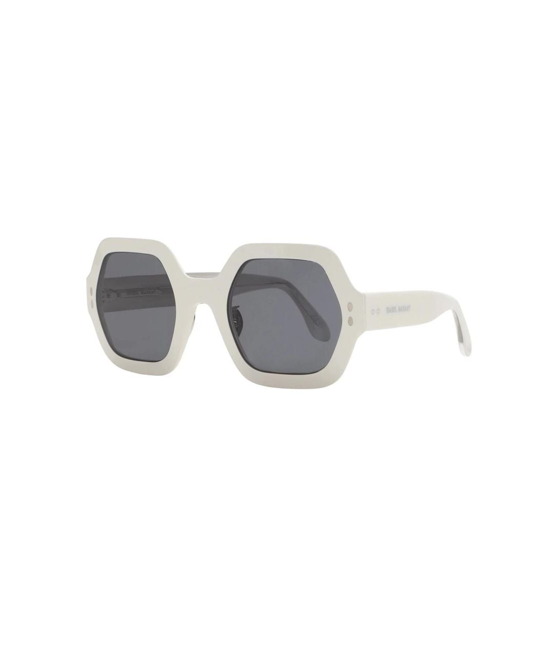 Isabel Marant White Versatile Minimalist Geometric Sunglasses