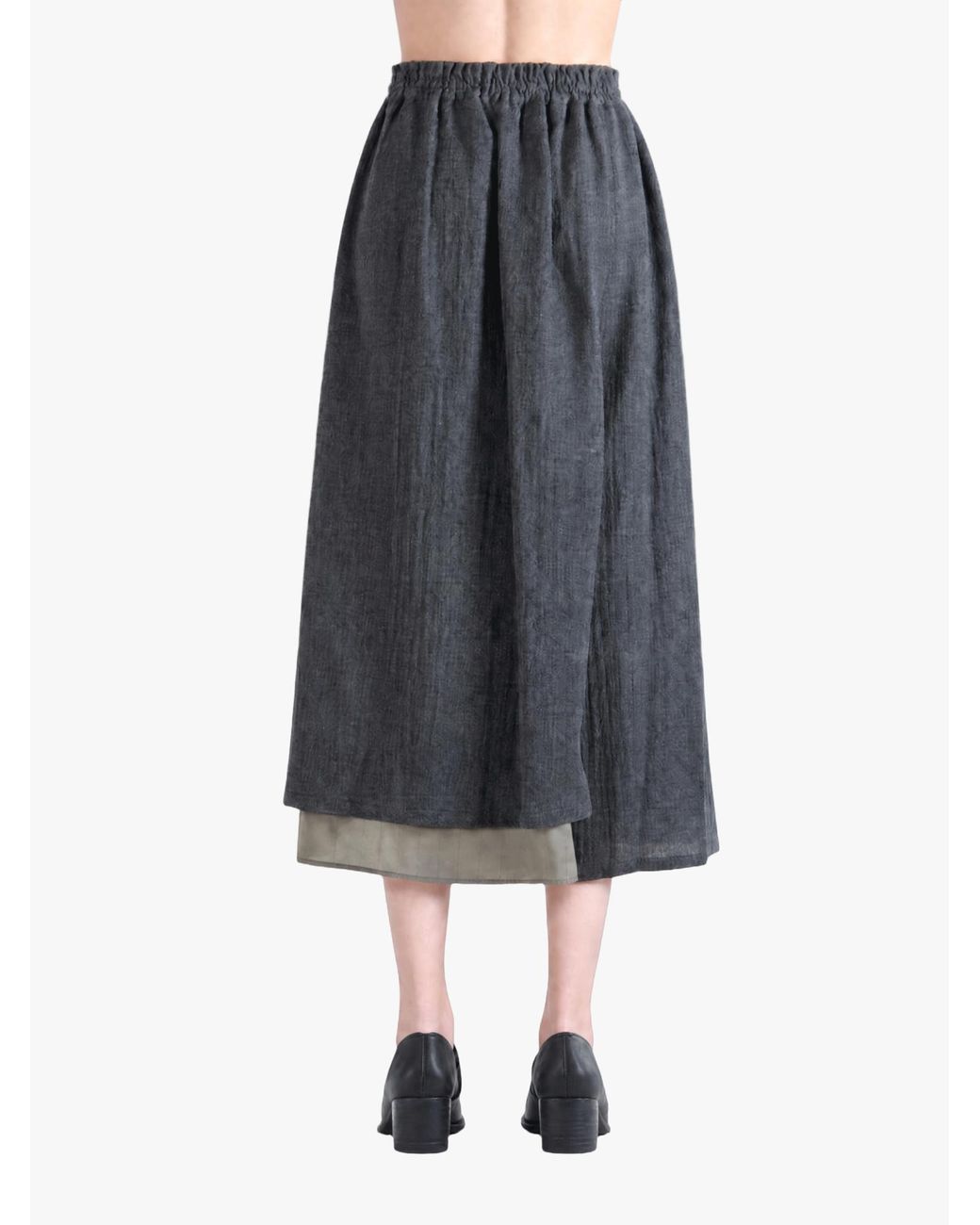Y's Yohji Yamamoto Gray Drawstring Layered Trousers