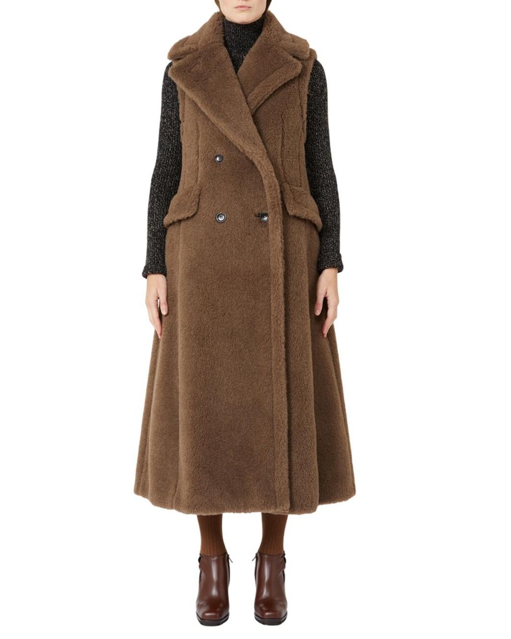 Max Mara Brown Boario 1234 Double-Breasted Coat
