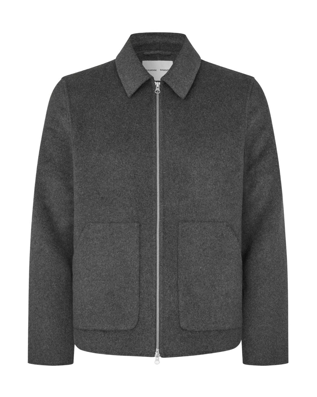 Samsøe & Samsøe Black Point Collar Zip Jacket for men