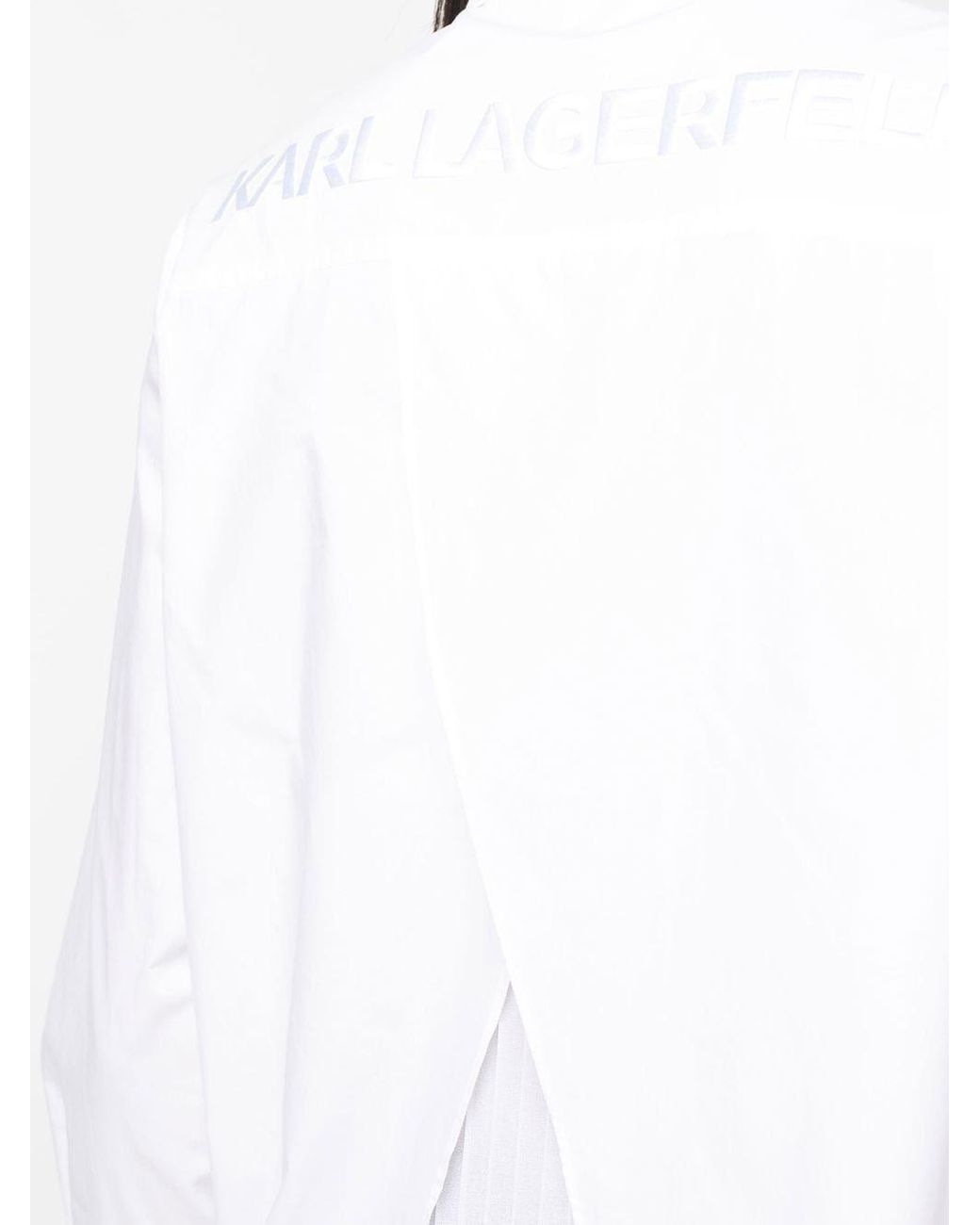 Karl Lagerfeld White Long Sleeved Buttoned Shirt