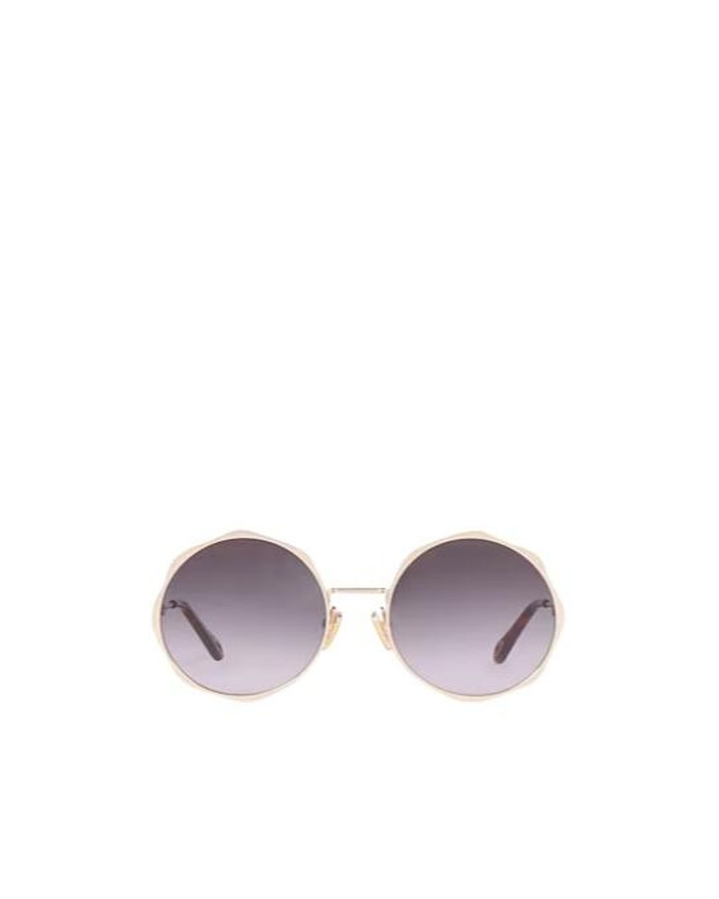 Chloé Purple Round Metal Frame Sunglasses