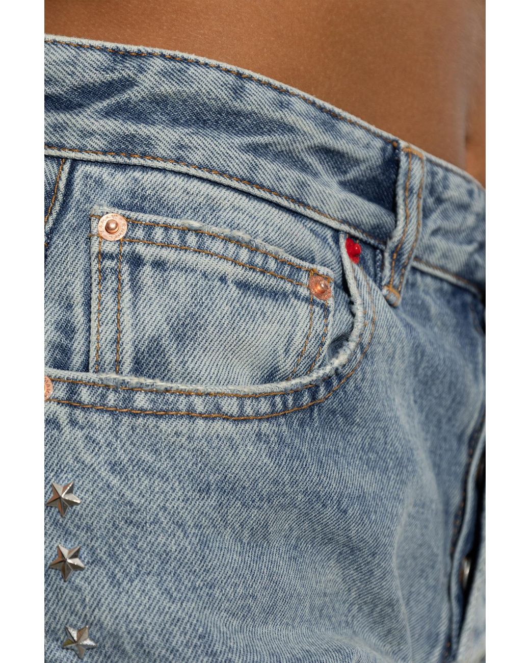 Isabel Marant Blue Dayali Studded Straight-Leg Jeans