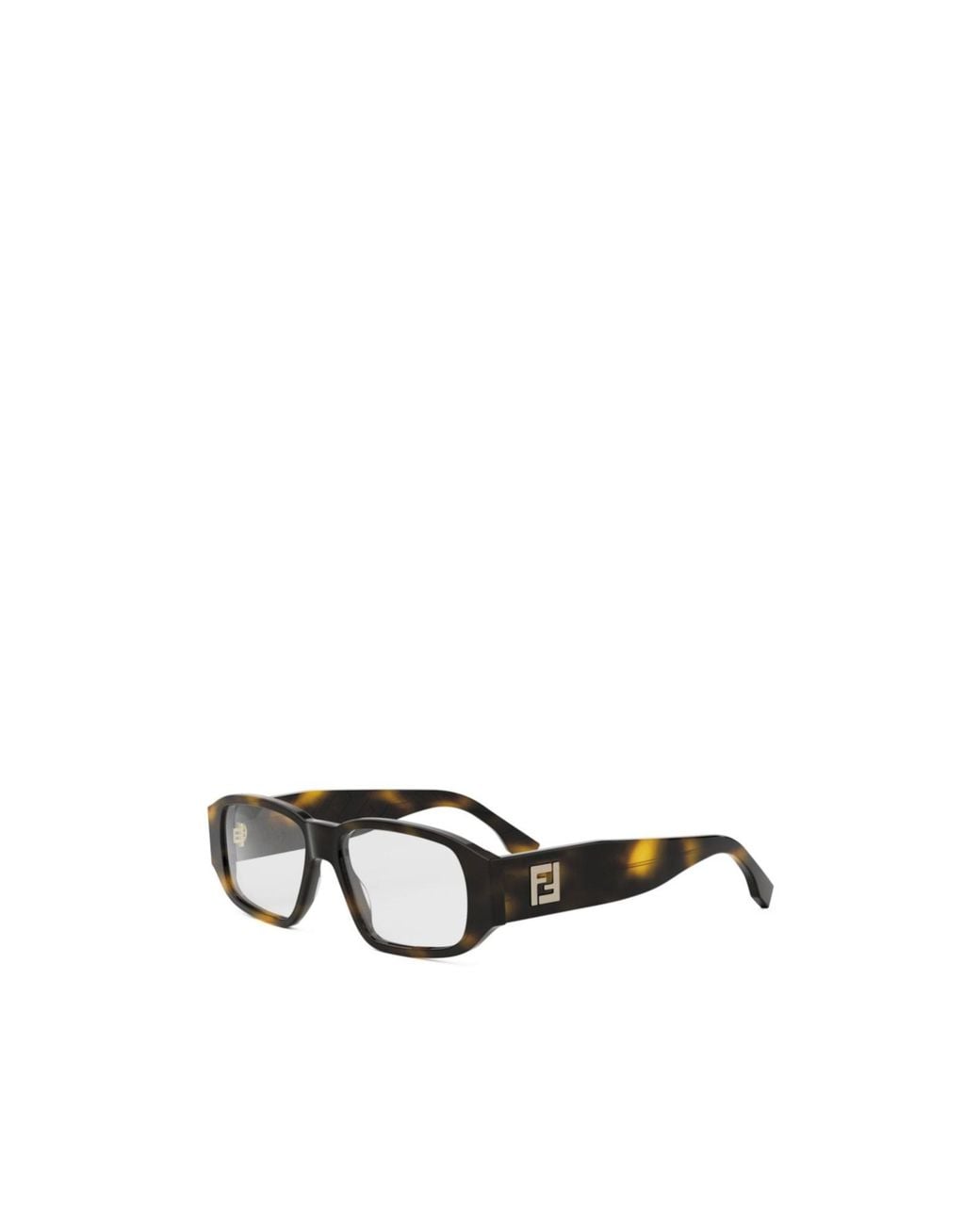 Fendi White Rectangle Glasses for men