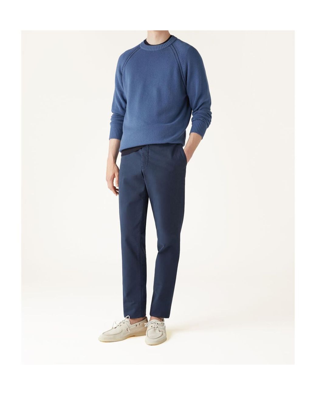 Loro Piana Blue Carlo Trousers for men