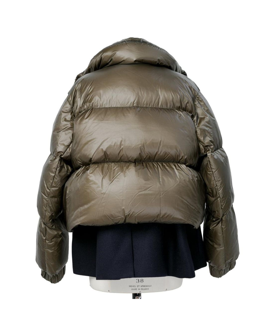 Sacai Gray High-Neck Puffer Jacket