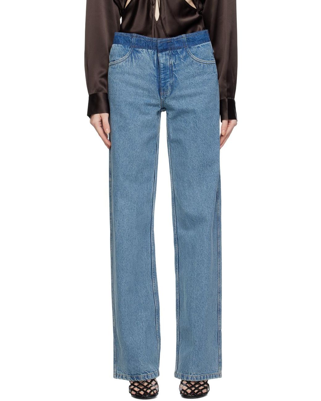 Christopher Esber Blue Deconstruct Denim Jean