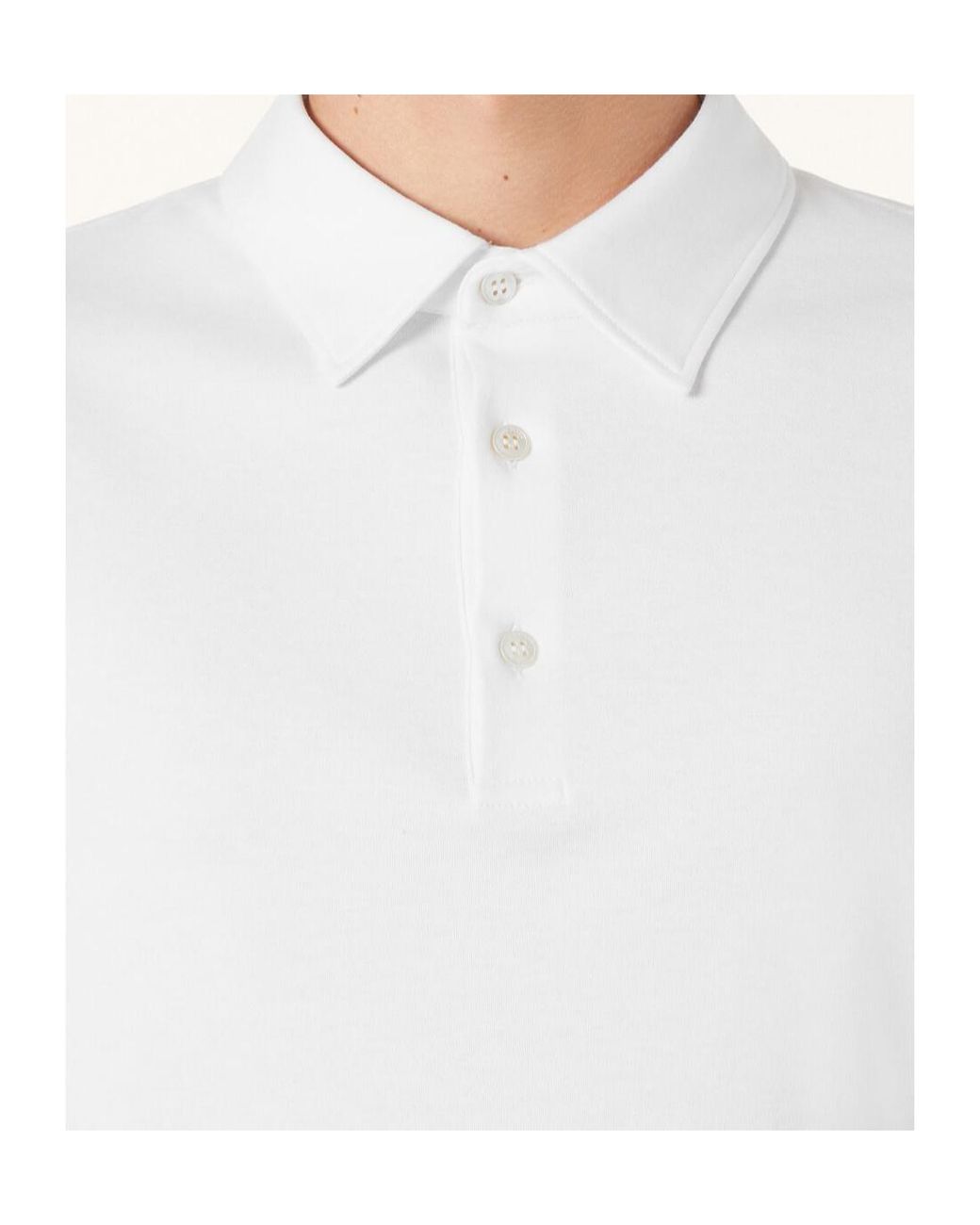Loro Piana White Tremezzo Polo Shirt for men
