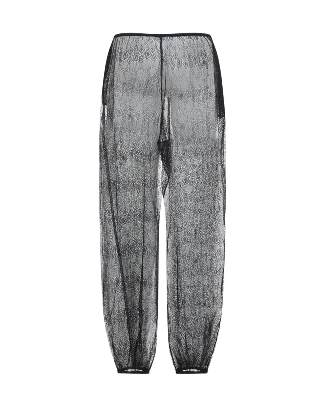 Frankie Shop Gray Orissa Lace Ballon Pants