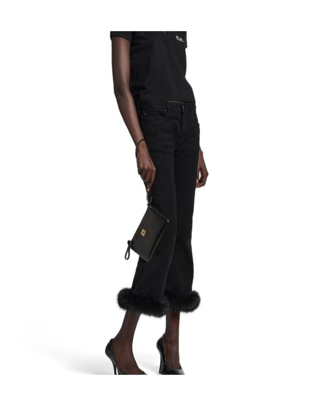 Balenciaga Black Rodeo Phone Pouch