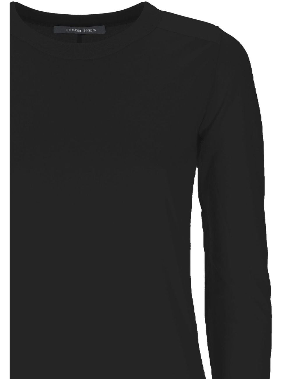 Phoebe Philo Black Long-Sleeve Panelled Top