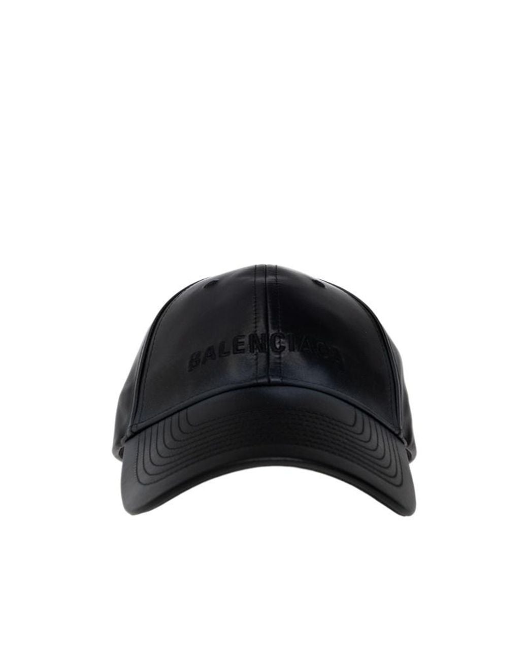 Balenciaga Black Leather Cap for men