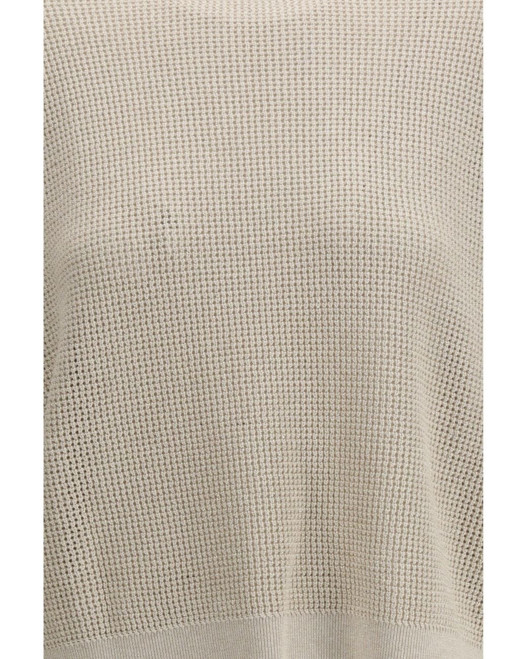 Brunello Cucinelli Natural Crew-Neck Sweater