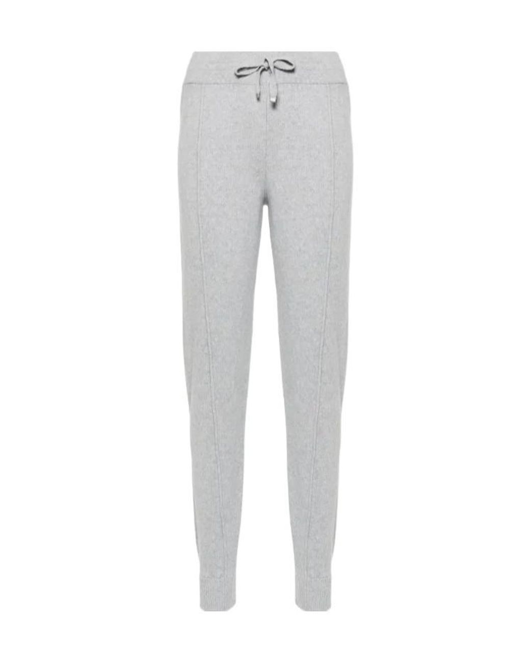 Eleventy Gray Drawstring-Fastening Knitted Trousers
