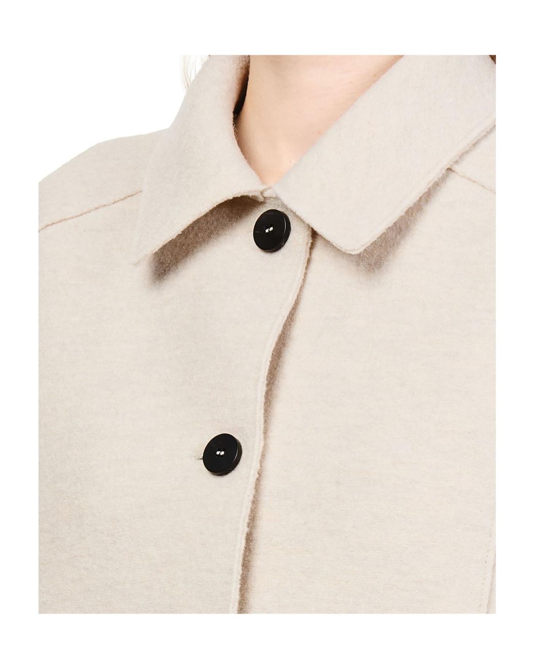 Harris Wharf London White Long Sleeve Casual Jackets