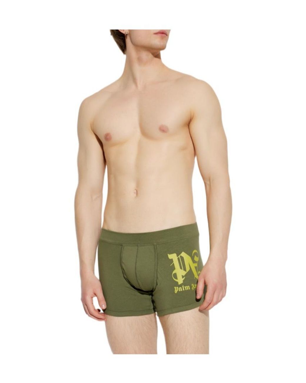 Palm Angels Green Boxer Brief Set for men
