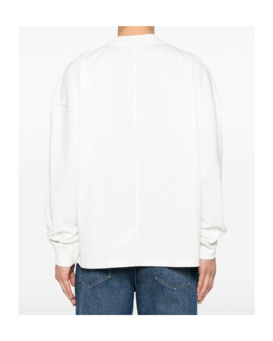 The Row White Dolino Long-Sleeve Sweater for men