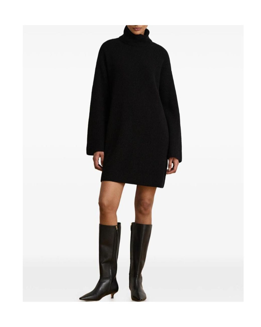 Ralph Lauren Black Turtleneck Cocoon Mini Dress
