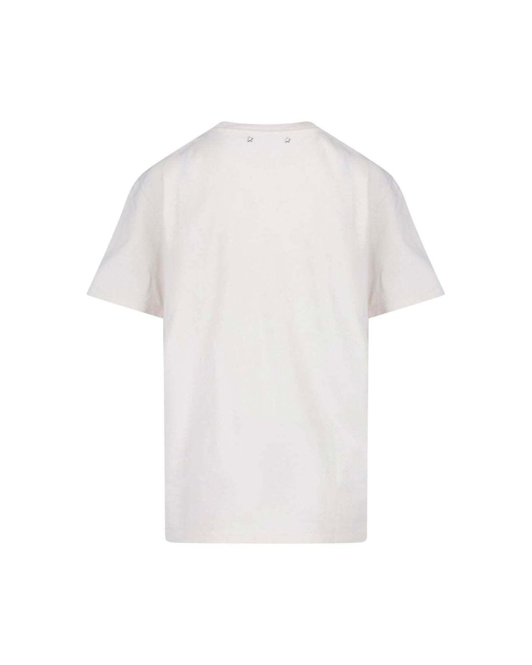 Golden Goose Deluxe Brand White Graphic Printed Crewneck T-Shirt