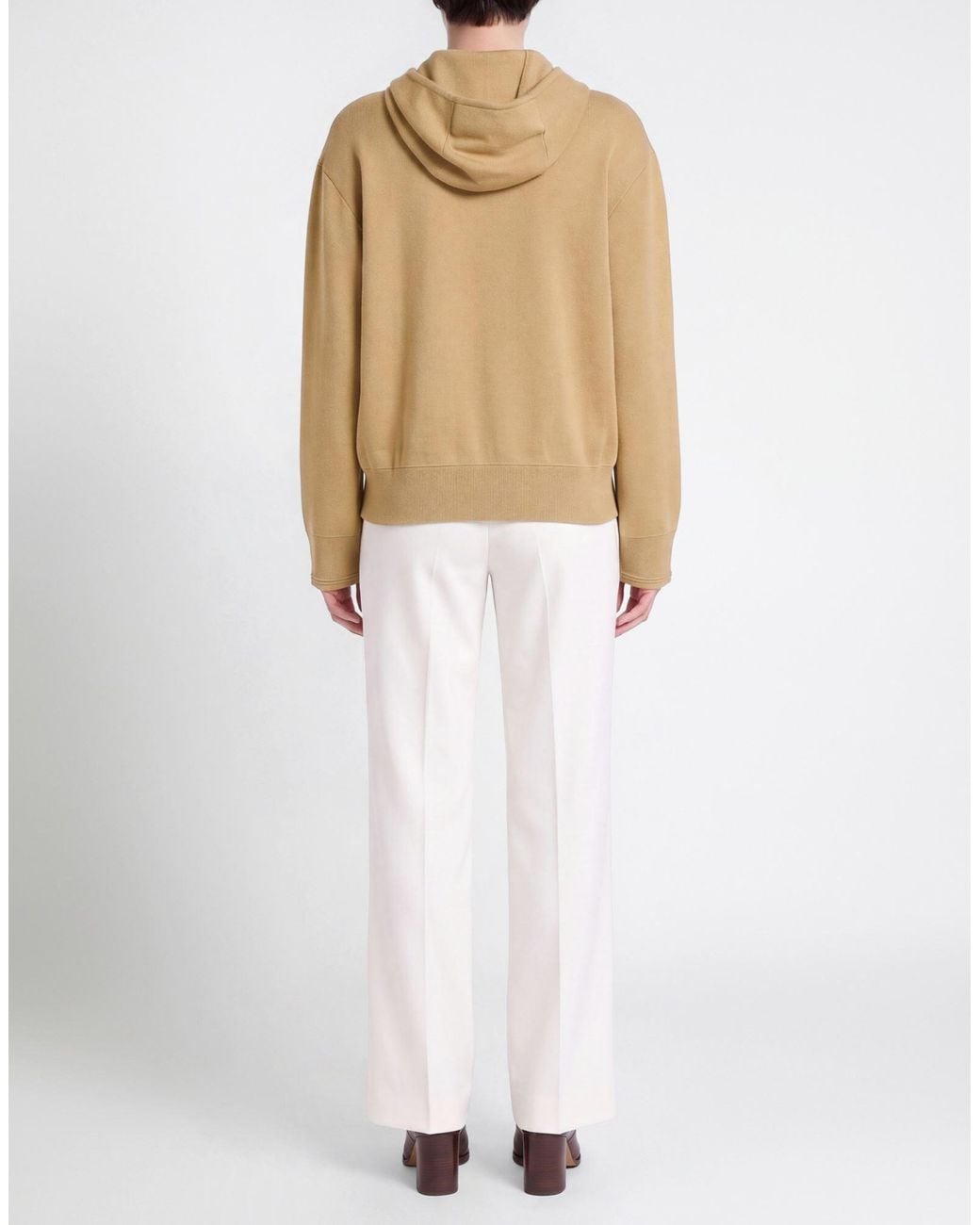 Burberry Natural Solid-Color Knitted Hooded Jacket