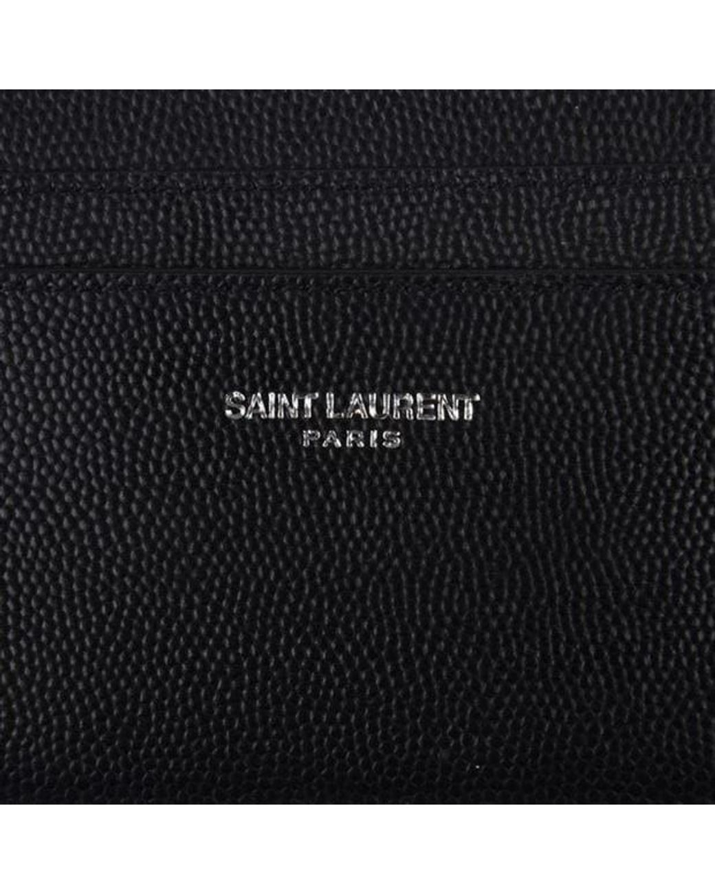 Saint Laurent Black Logo Card Holder for men