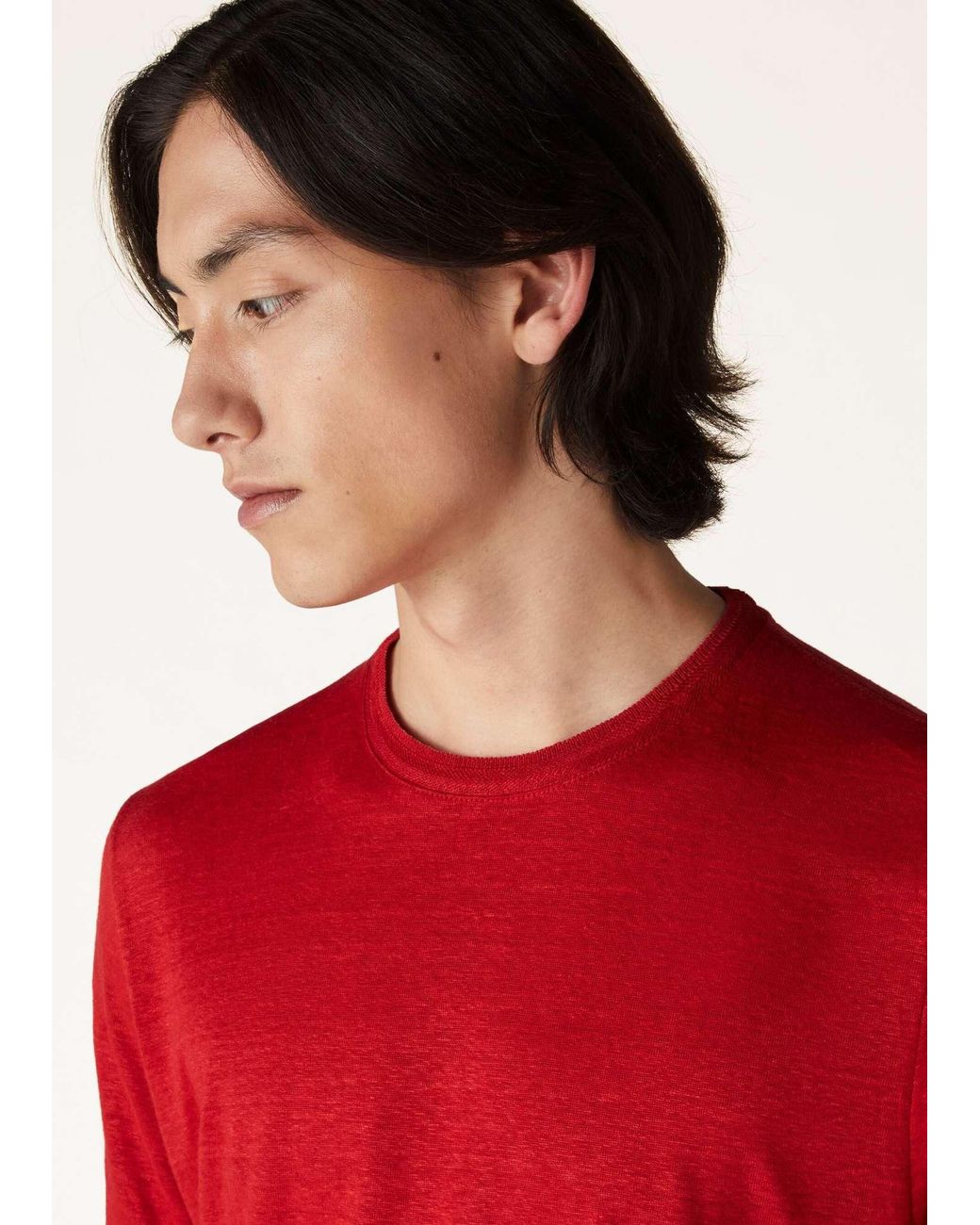 Loro Piana Red Open-Necked Shirt for men