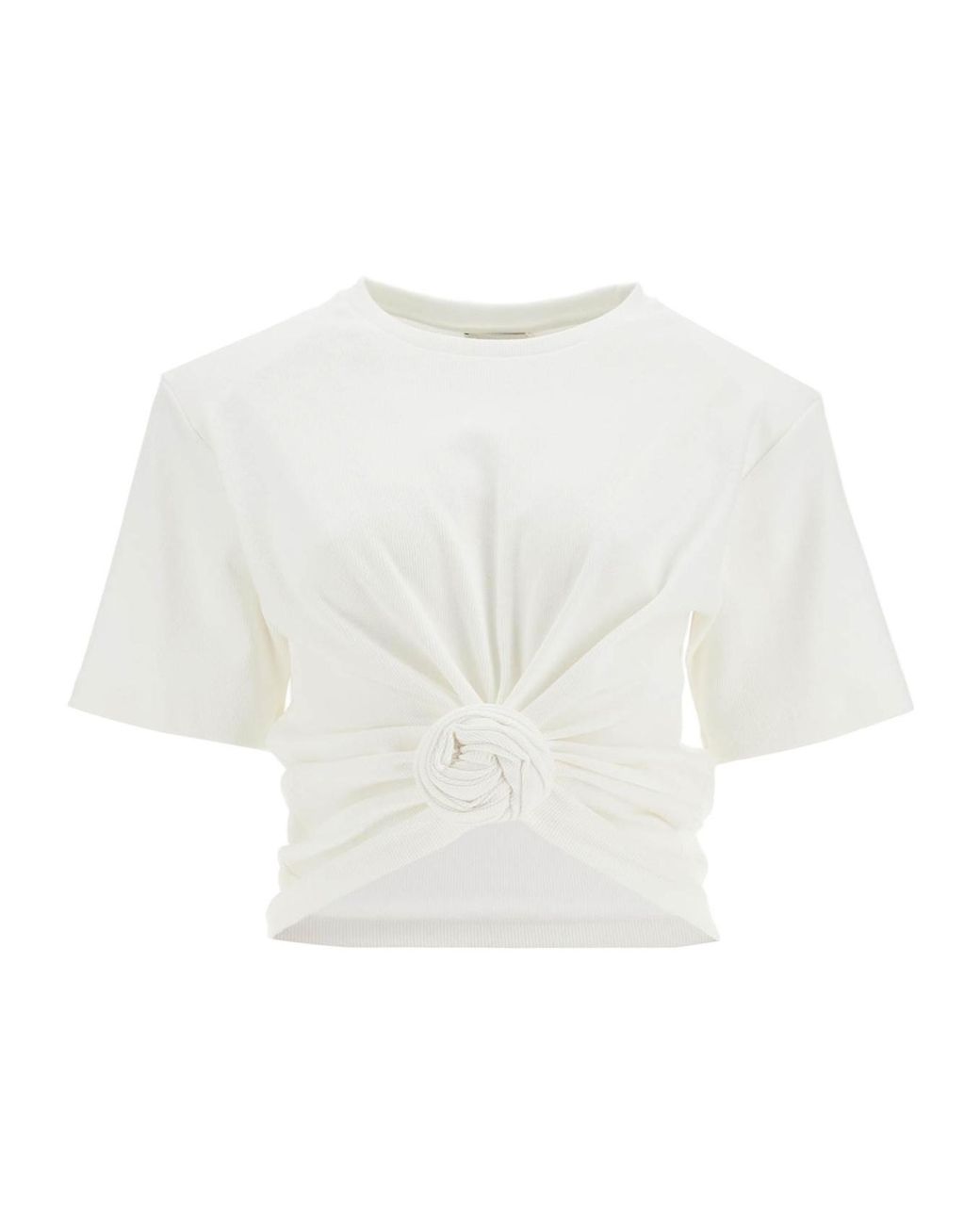 Magda Butrym White Knot-Detail T-Shirt