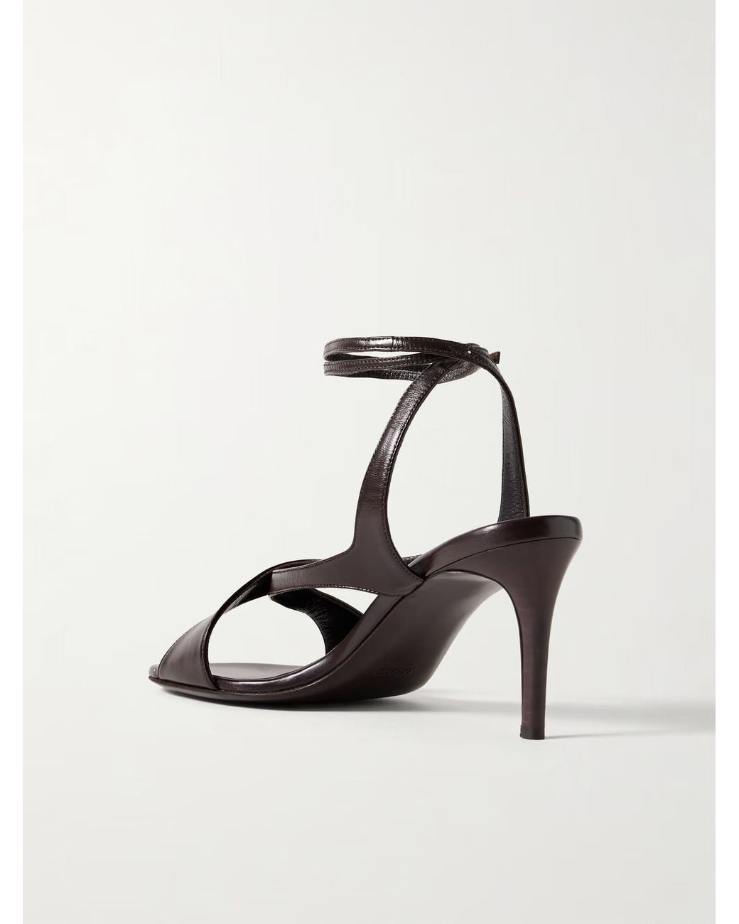 Khaite White Liria Ankle Strap Sandals