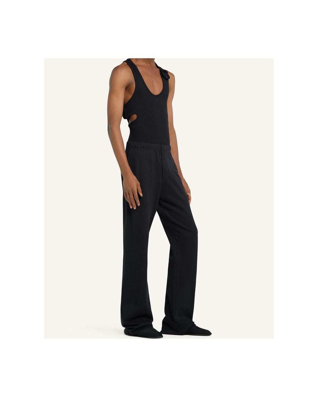 Courreges Black Courrèges Elasticated Waist Bootcut Track Pants for men