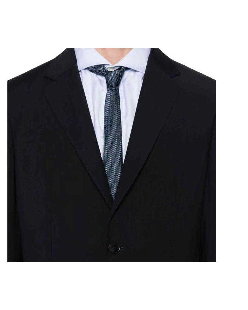 Zegna Black Long-Sleeved Suit Jacket for men