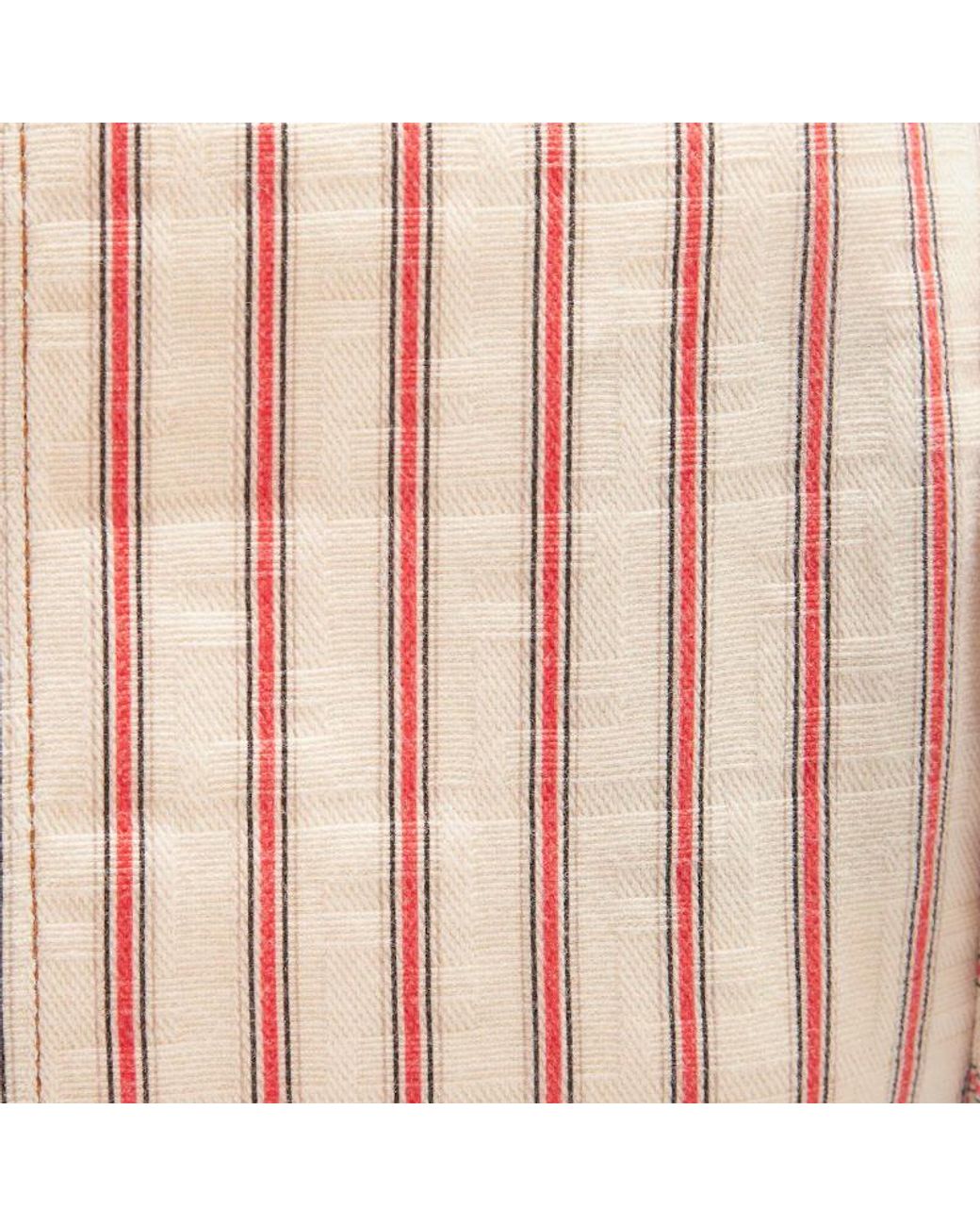Fendi Pink Striped Logo Patch Shorts
