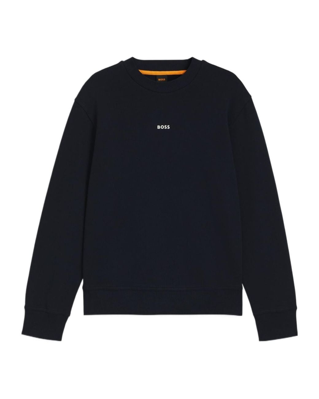 Boss Blue Boss Logo Rubberised Regular-Fit Sweatshirt for men
