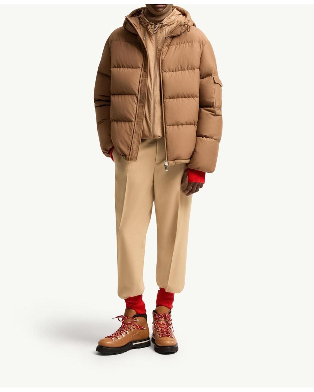 Moncler Natural Straight-Leg Trousers for men