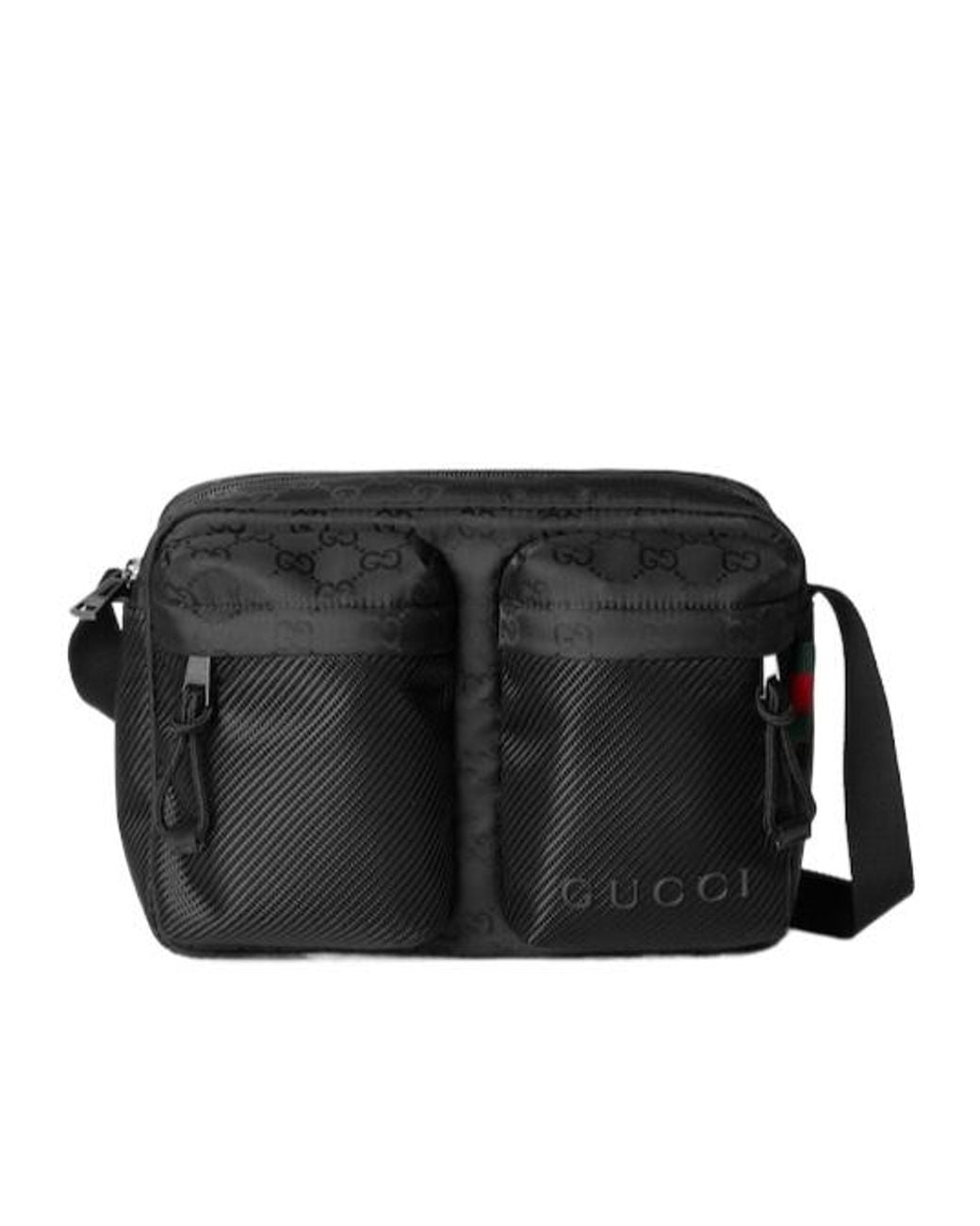 Gucci Black Nexus Zip-Up Small Crossbody Bag for men