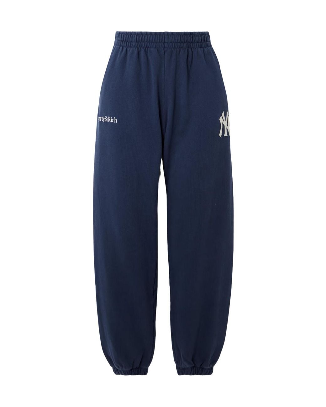 Sporty & Rich Blue Embroidered Sweatpants