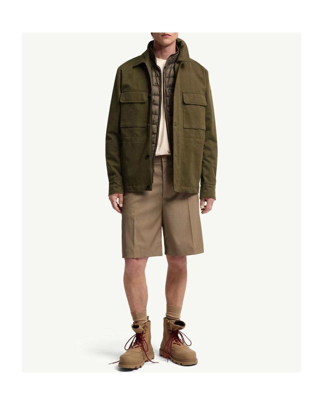 Moncler Green Thaldrik Cotton Field Jacket for men