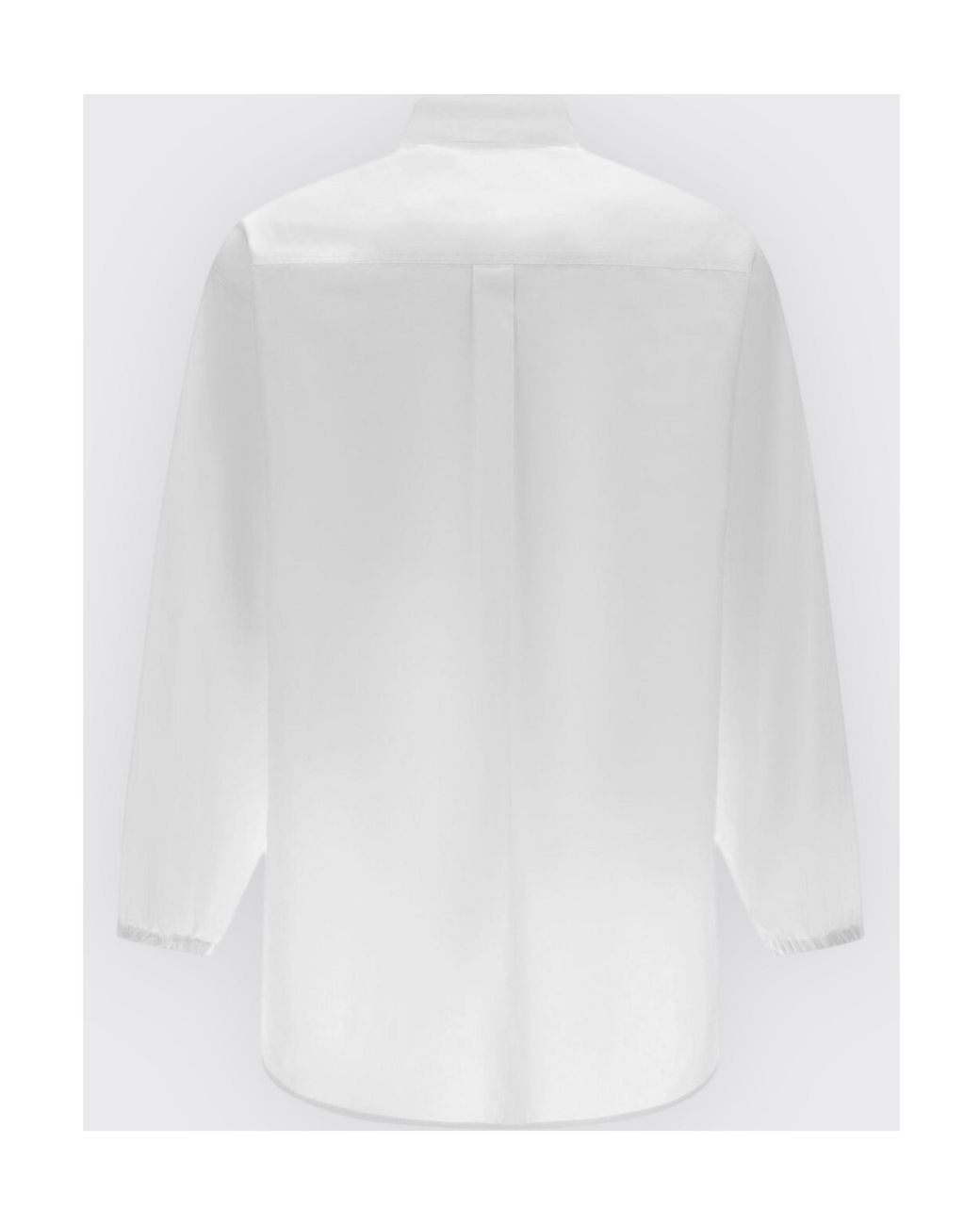 Herno White Logo Embroidered Long-Sleeved Shirt