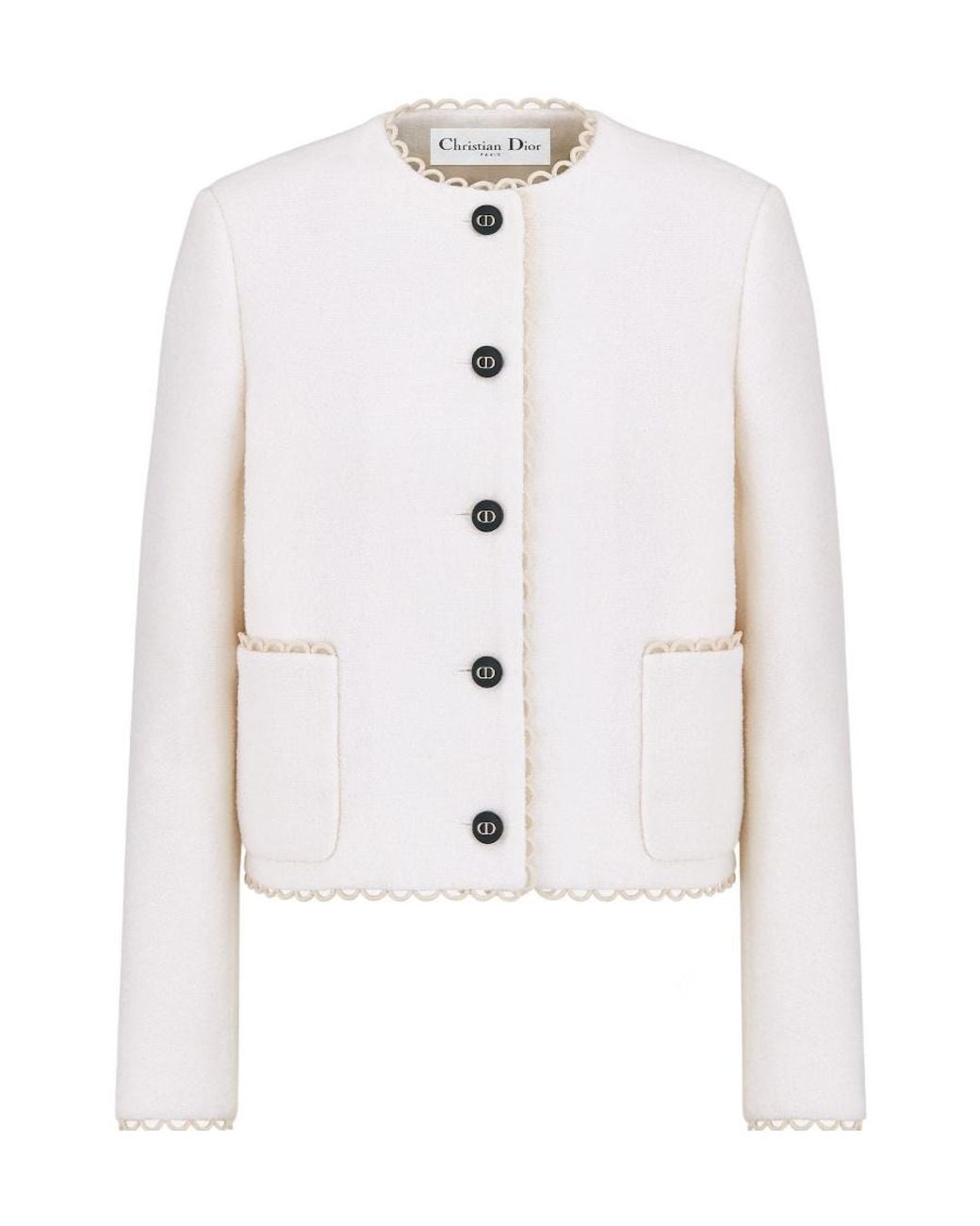 Dior White Cropped Jacket