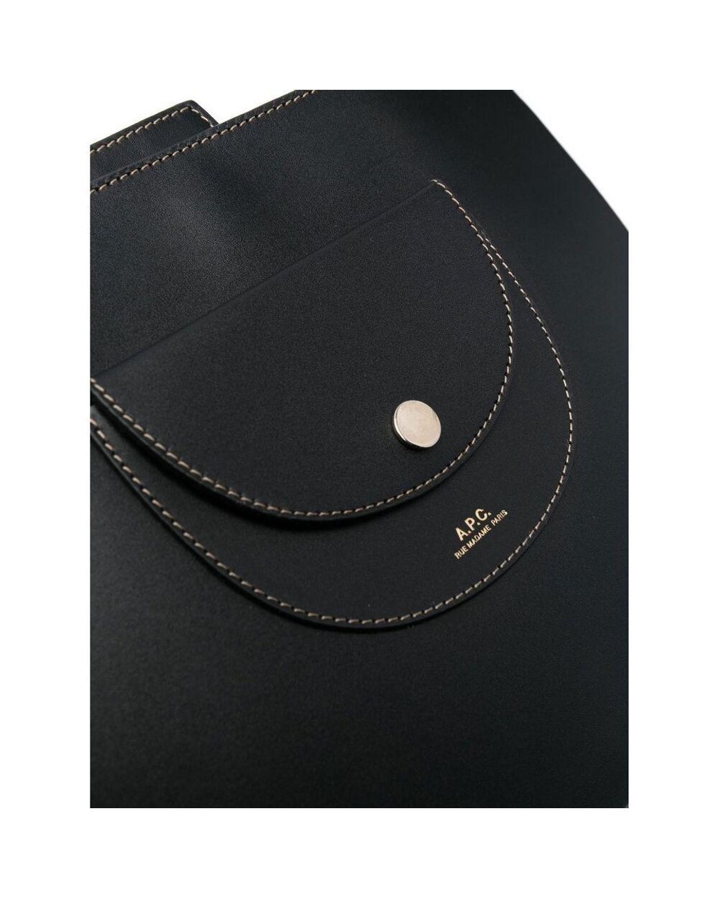 A.P.C. Black Le Pocket Leather Shoulder Bag